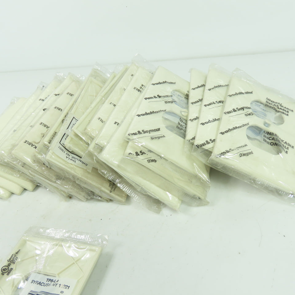 Pass & Seymour TP8-LA Light Almond 1 Gang Receptacle Wall Plate Switch Lot Of 24