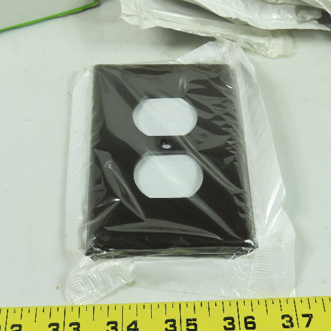 Leviton 002-80503 Brown 1 Gang Receptacle Wall Plate Switch Cover Lot Of 34