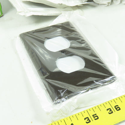 Leviton 002-80503 Brown 1 Gang Receptacle Wall Plate Switch Cover Lot Of 34