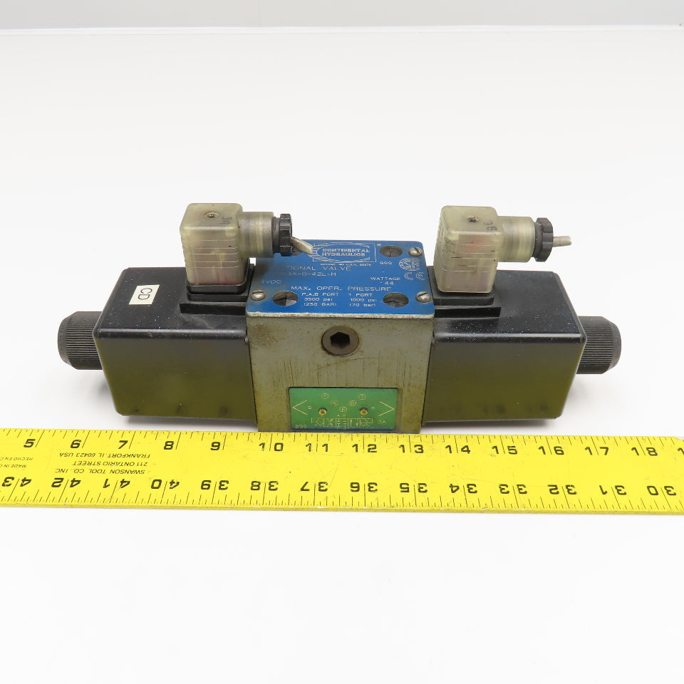Continental VS12M-3A-G-42L-H 5/3 Way Hydraulic Directional Valve 24VDC Coil