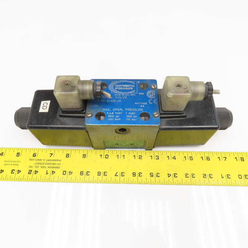 Continental VS12M-3A-G-42L-H 5/3 Way Hydraulic Directional Valve 24VDC Coil