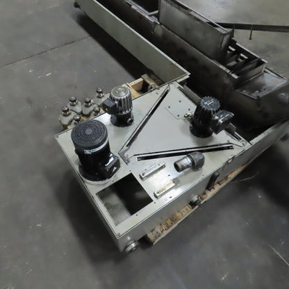 Hennig 11' Incline Chip Conveyor 7-3/4" Belt 5 FPM 45" Disch W/Coolant Recovery