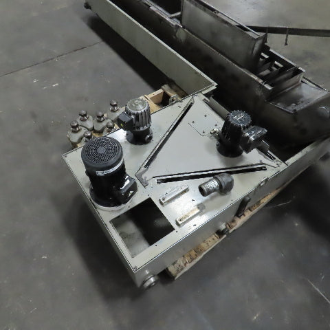 Hennig 11' Incline Chip Conveyor 7-3/4" Belt 5 FPM 45" Disch W/Coolant Recovery