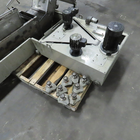 Hennig 11' Incline Chip Conveyor 7-3/4" Belt 5 FPM 45" Disch W/Coolant Recovery