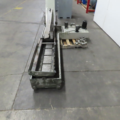 Hennig 11' Incline Chip Conveyor 7-3/4" Belt 5 FPM 45" Disch W/Coolant Recovery