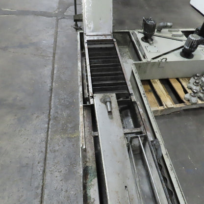 Hennig 11' Incline Chip Conveyor 7-3/4" Belt 5 FPM 45" Disch W/Coolant Recovery