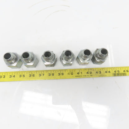 Eaton 2022-12-12S Steel Hydraulic Connector 3/4"Male 37° JIC & 3/4" FPT Lot/6