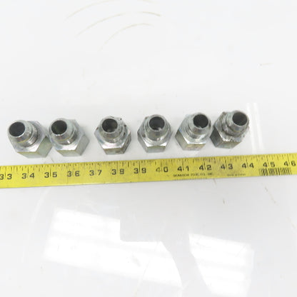 Eaton 2022-12-12S Steel Hydraulic Connector 3/4"Male 37° JIC & 3/4" FPT Lot/6