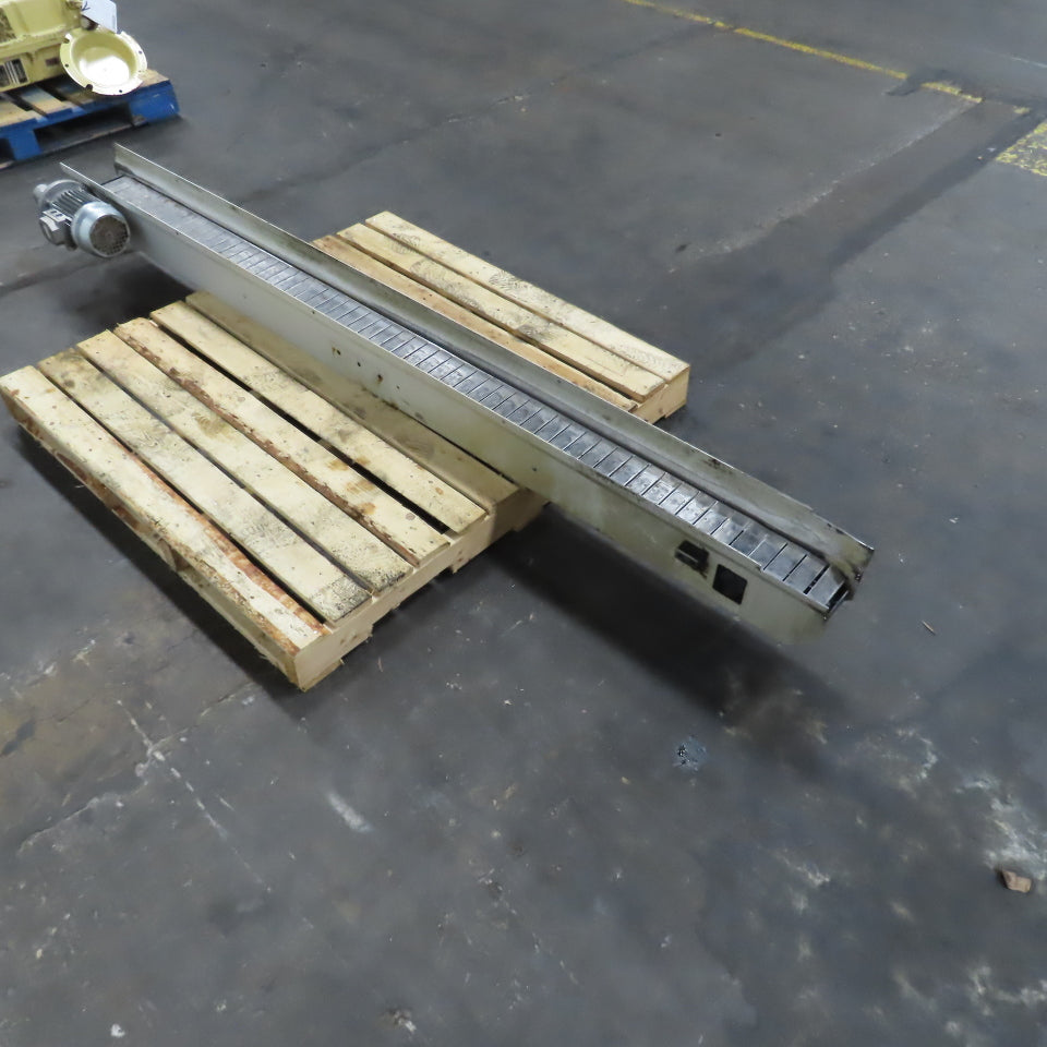 4-1/2" x 94" Long Table Top Powered Small Parts Conveyor 230-480V 3Ph 60FPM
