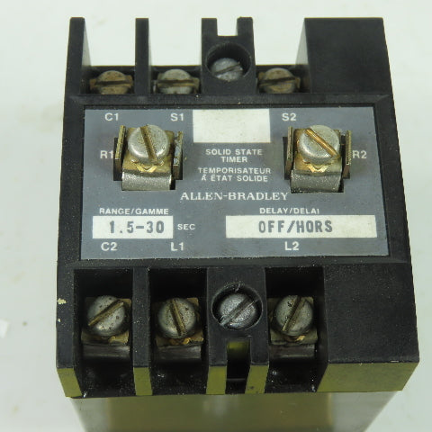 Allen Bradley 700-PSRTA1 Ser A Solid State Timer 600VAC/300VDC Max 120V Line