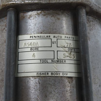 Peninsular Auto Parts A540A Pneumatic Air Cylinder 4" Bore 3/4" Stroke