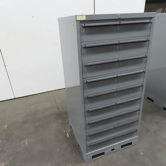 Lista 9 Drawer Industrial Parts Tool Storage Shop Cabinet 28 x 28" x 60" Painted