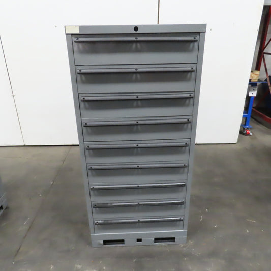 Lista 9 Drawer Industrial Parts Tool Storage Shop Cabinet 28 x 28" x 60" Painted