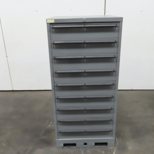 Lista 9 Drawer Industrial Parts Tool Storage Shop Cabinet 28 x 28" x 60" Painted
