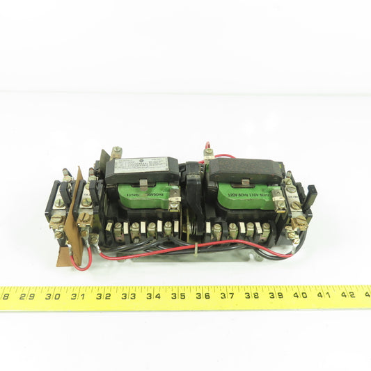 General Electric CR109C000JYA 600VAC Reversing Contactor Size1 27A 3Ph 115V Coil