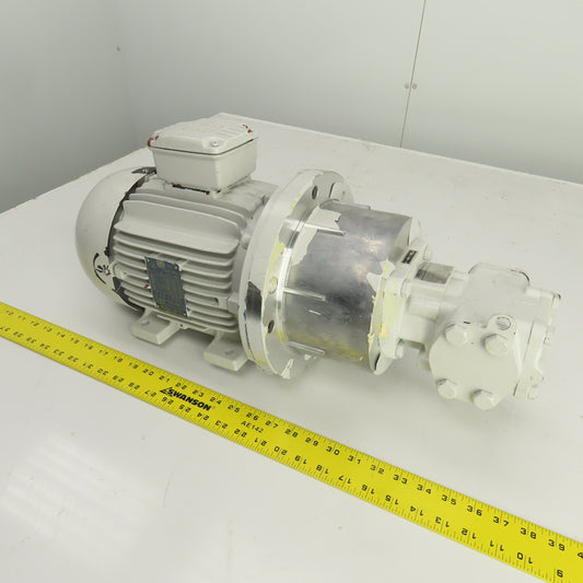 Rickmeier R35/25 FL-Z 2.6kW Hydraulic Gear Oil Pump 460V 3PH 1705RPM 35 cm3