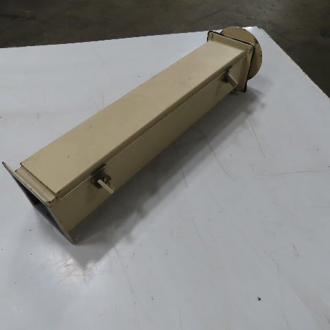 4" x 4"  x 24" Hinged Cover Lay In Wireway Gutter Trough W/ 6-1/4" Round Adapter