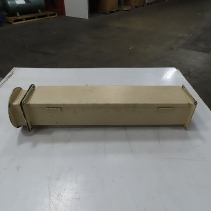 4" x 4"  x 24" Hinged Cover Lay In Wireway Gutter Trough W/ 6-1/4" Round Adapter
