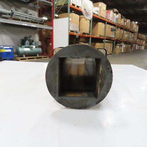 4" x 4"  x 24" Hinged Cover Lay In Wireway Gutter Trough W/ 6-1/4" Round Adapter