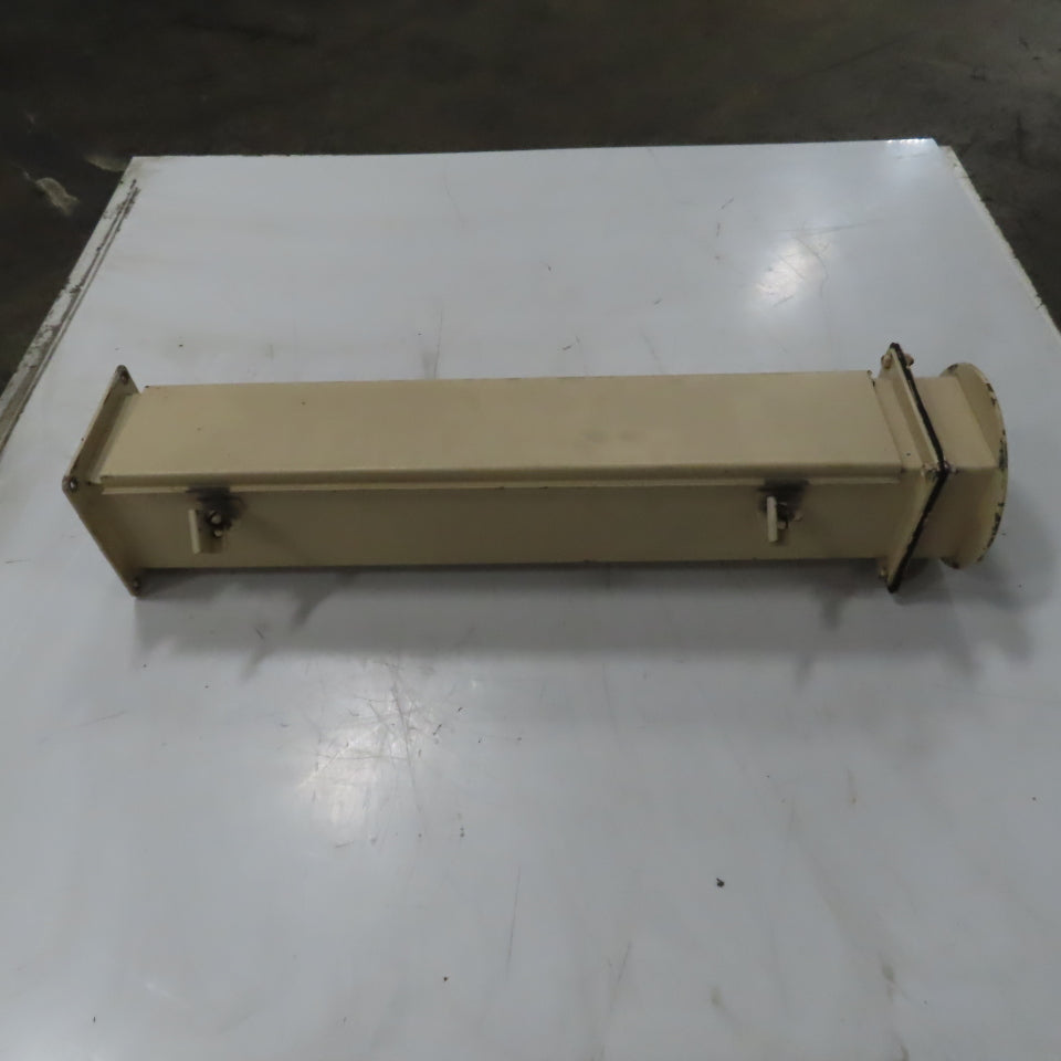 4" x 4"  x 24" Hinged Cover Lay In Wireway Gutter Trough W/ 6-1/4" Round Adapter