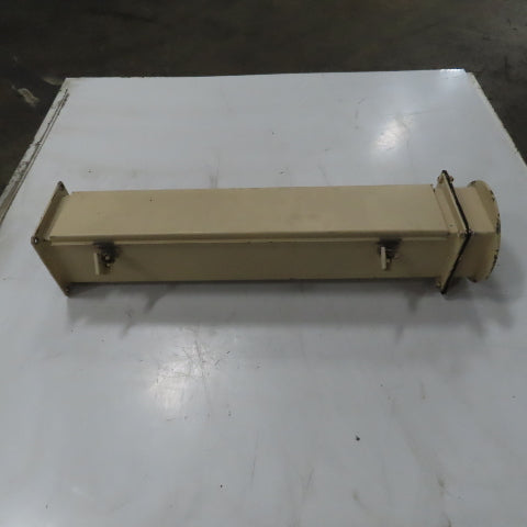 4" x 4"  x 24" Hinged Cover Lay In Wireway Gutter Trough W/ 6-1/4" Round Adapter