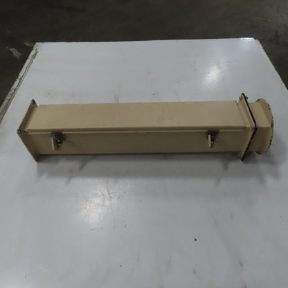 4" x 4"  x 24" Hinged Cover Lay In Wireway Gutter Trough W/ 6-1/4" Round Adapter