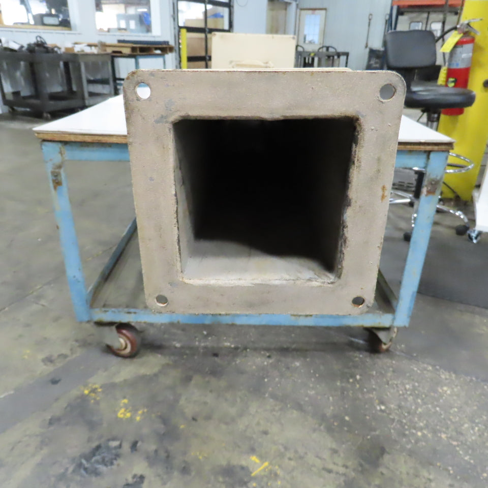 4" x 4" x 89" Hinged Cover Lay In Wireway Gutter Trough W/ 18" Pedestal