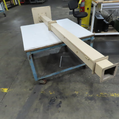 4" x 4" x 89" Hinged Cover Lay In Wireway Gutter Trough W/ 18" Pedestal