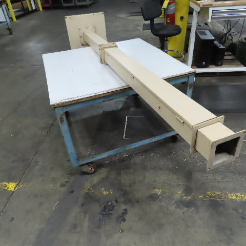 4" x 4" x 89" Hinged Cover Lay In Wireway Gutter Trough W/ 18" Pedestal