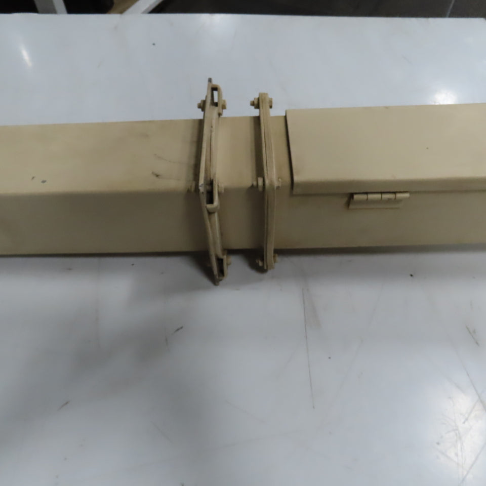 4" x 4" x 89" Hinged Cover Lay In Wireway Gutter Trough W/ 18" Pedestal