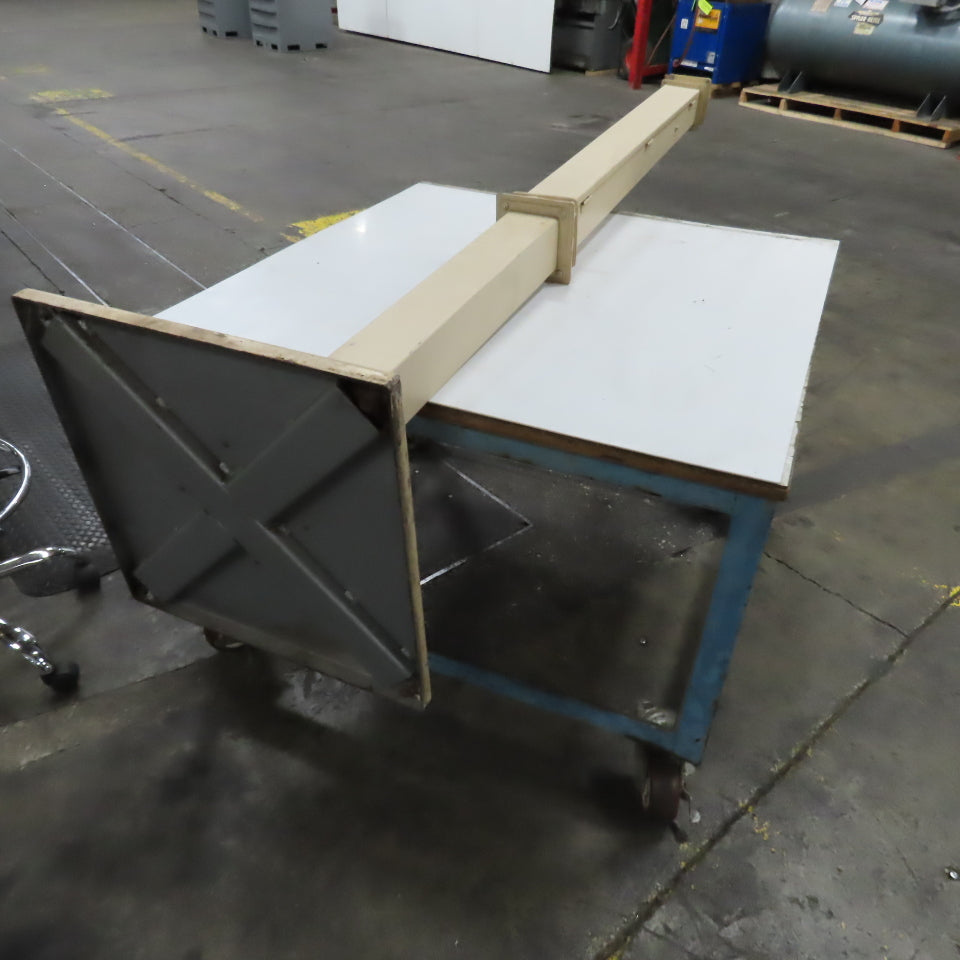 4" x 4" x 89" Hinged Cover Lay In Wireway Gutter Trough W/ 18" Pedestal