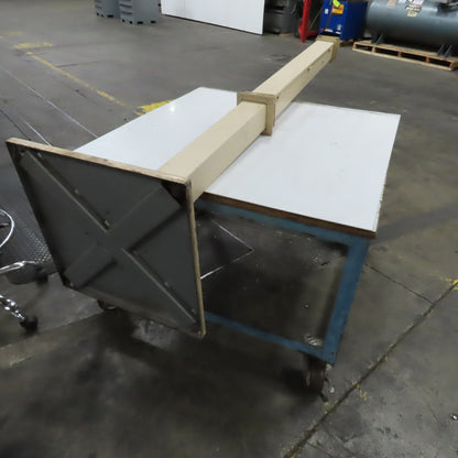 4" x 4" x 89" Hinged Cover Lay In Wireway Gutter Trough W/ 18" Pedestal