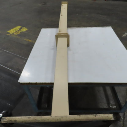 4" x 4" x 89" Hinged Cover Lay In Wireway Gutter Trough W/ 18" Pedestal