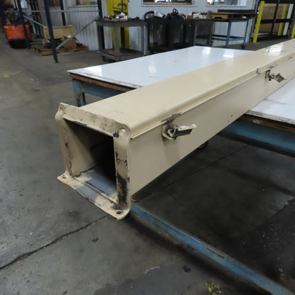 4" x 4" x 80" Hinged Cover Lay In Wireway Gutter Trough W/ 90° Elbow