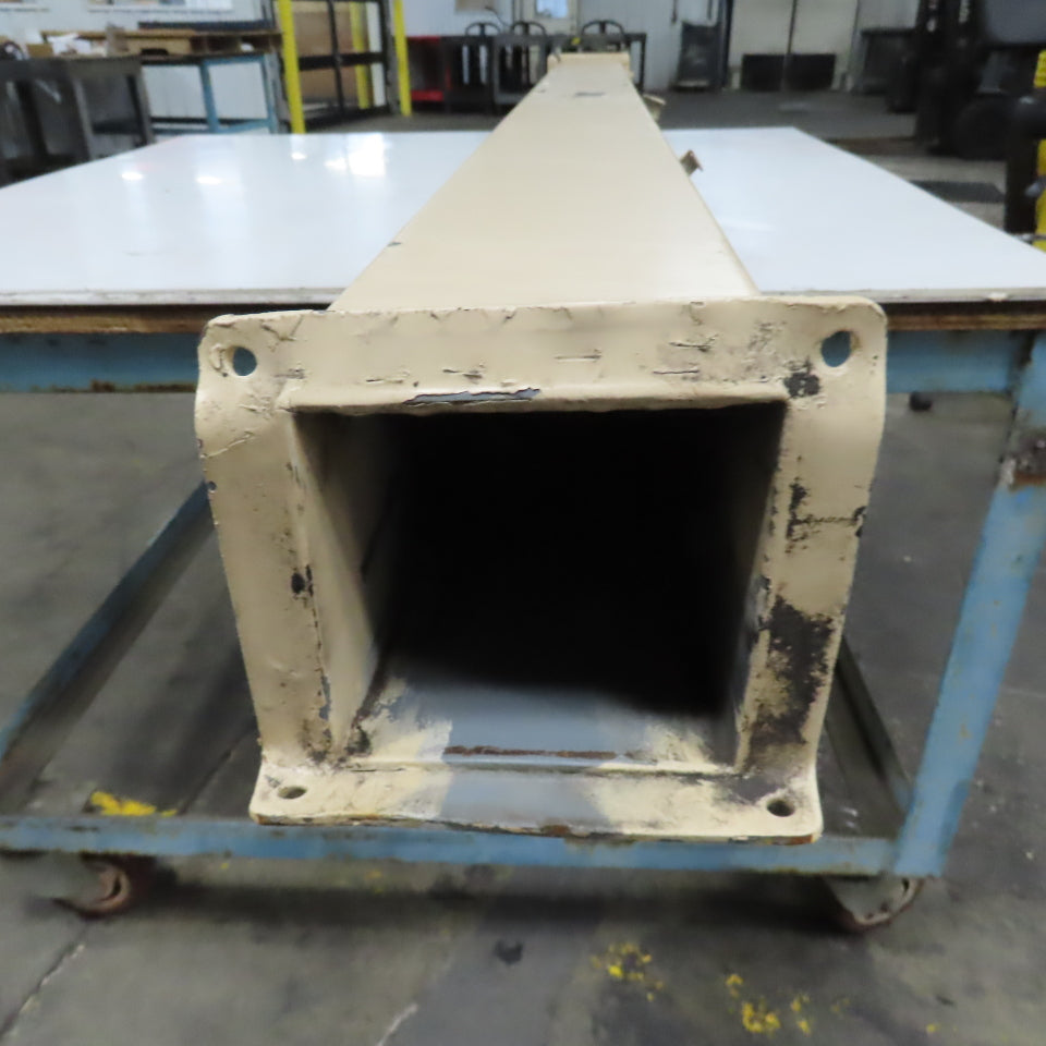 4" x 4" x 80" Hinged Cover Lay In Wireway Gutter Trough W/ 90° Elbow