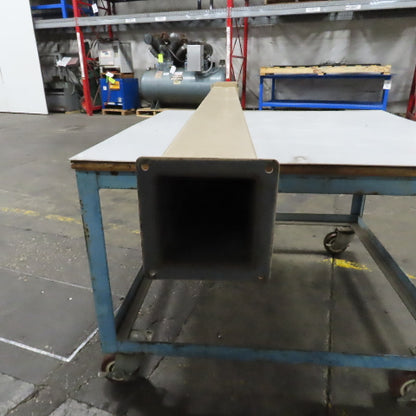4" x 4" x 83-1/2" Hinged Cover Lay In Wireway Gutter Trough W/ 90° Elbow