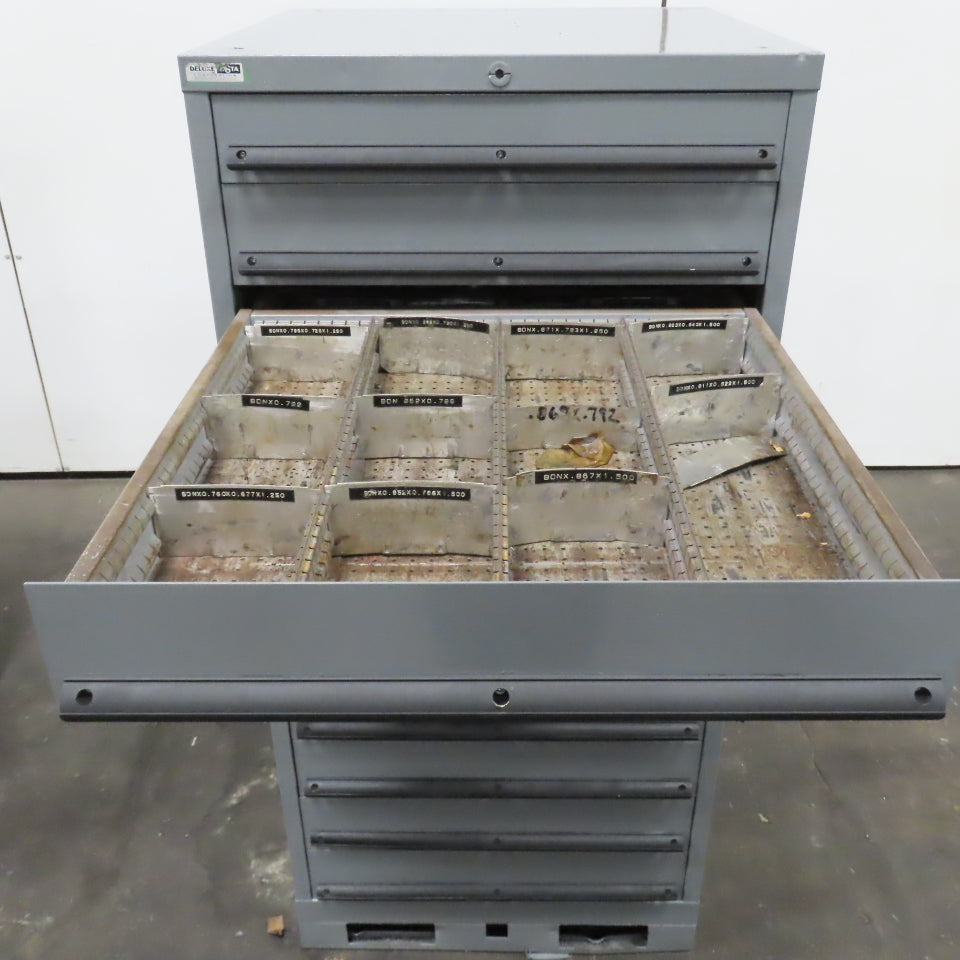 Lista 11 Drawer Industrial Parts Tool Storage Shop Cabinet 28x 28" x 60" Painted