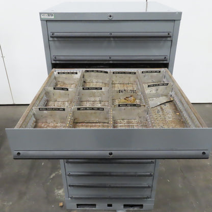 Lista 11 Drawer Industrial Parts Tool Storage Shop Cabinet 28x 28" x 60" Painted