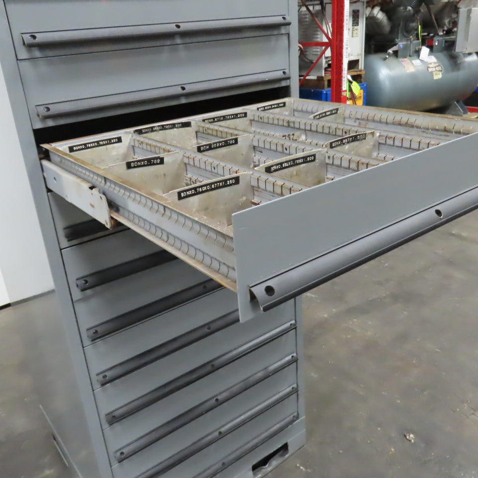 Lista 11 Drawer Industrial Parts Tool Storage Shop Cabinet 28x 28" x 60" Painted