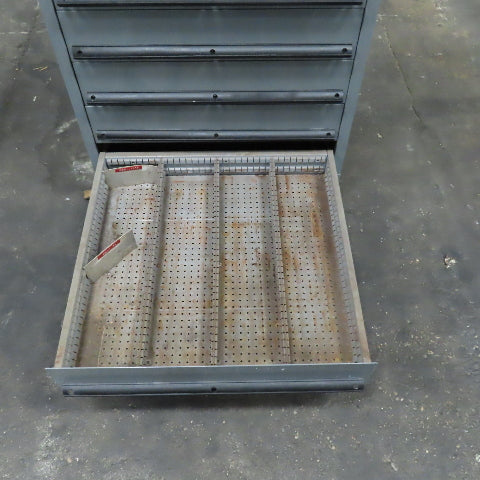 Lista 11 Drawer Industrial Parts Tool Storage Shop Cabinet 28x 28" x 60" Painted