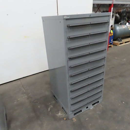 Lista 11 Drawer Industrial Parts Tool Storage Shop Cabinet 28x 28" x 60" Painted