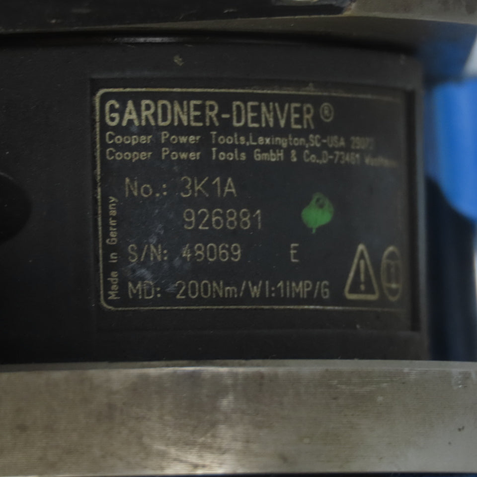 Cooper Tools 3B180A 927809 Denver Gardner Electric Nutrunner 1/2" Adapter 300Nm