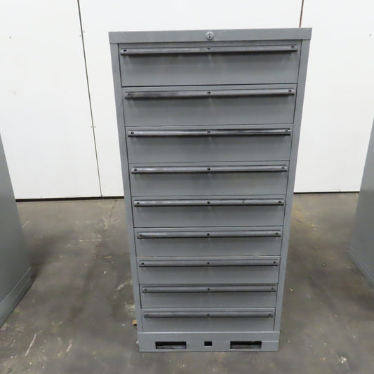 9 Drawer Industrial Parts Tool Storage Shop Cabinet 28x 28" x 60" Lista Style