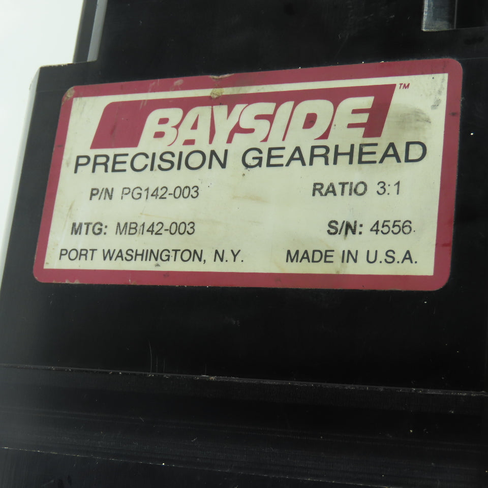 Bayside PG142-003 Precision Gearhead 3:1 Ratio 1-9/16" Shaft