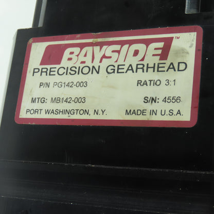 Bayside PG142-003 Precision Gearhead 3:1 Ratio 1-9/16" Shaft