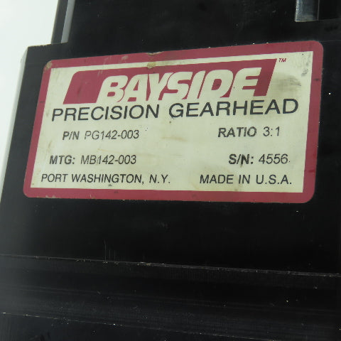 Bayside PG142-003 Precision Gearhead 3:1 Ratio 1-9/16" Shaft