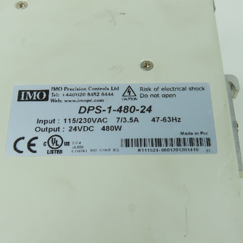 IMO DPS-1-480-24 115/230VAC Power Supply 24VDC 7/3.5A 47-63Hz 480W