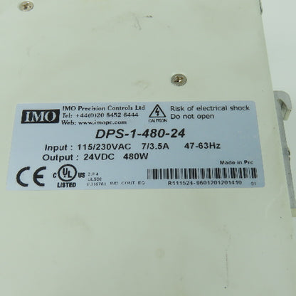 IMO DPS-1-480-24 115/230VAC Power Supply 24VDC 7/3.5A 47-63Hz 480W