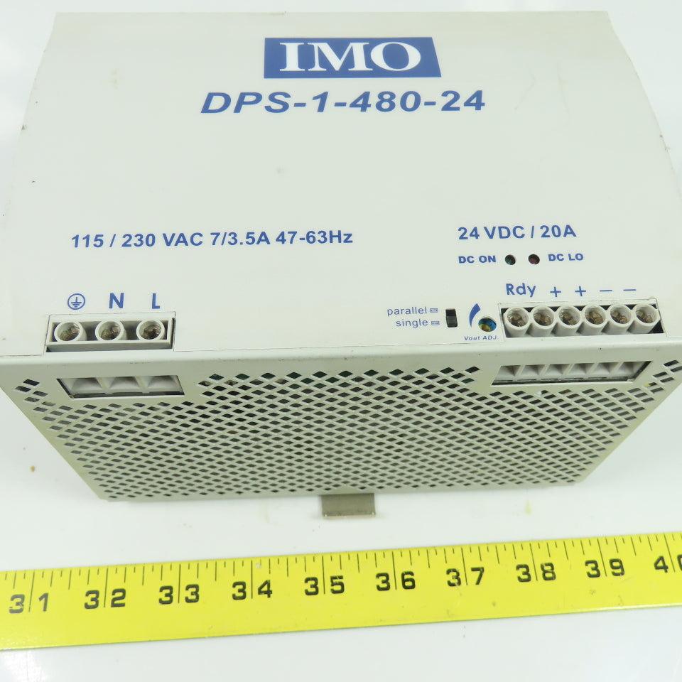 IMO DPS-1-480-24 115/230VAC Power Supply 24VDC 7/3.5A 47-63Hz 480W