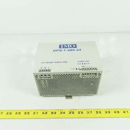 IMO DPS-1-480-24 115/230VAC Power Supply 24VDC 7/3.5A 47-63Hz 480W